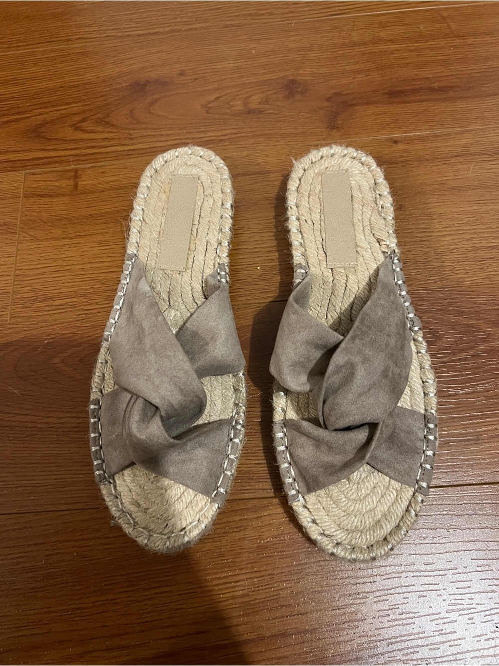 Women’s Taupe Knotted Espadrille Slide Sandals - Asos Collection